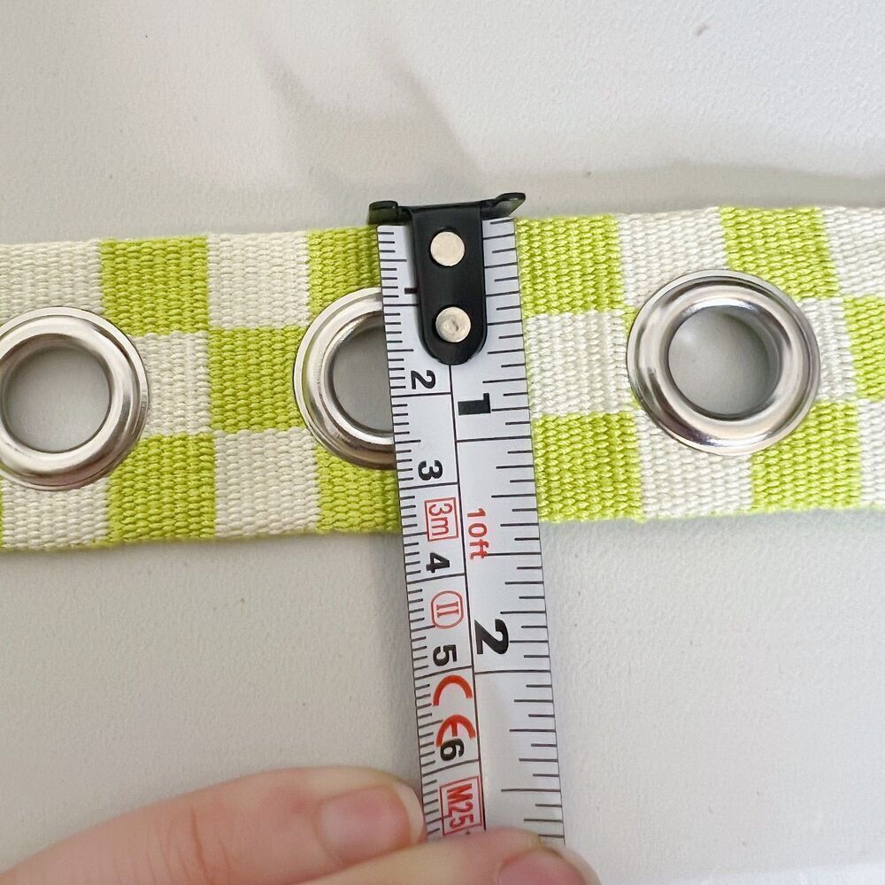 NWOT Urban Outfitters UO Green Checker Print Belt Women's Size M - Picture 4 of 4